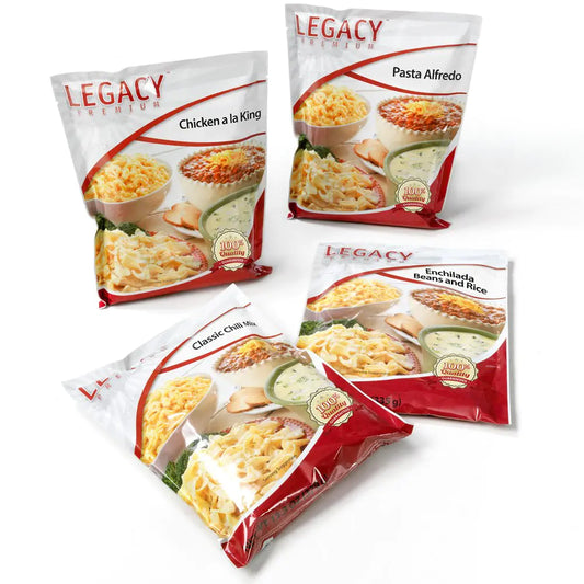 3 Day Food Kit - 72 Hour Emergency Prepper/Hiking/Backpacking/Camping/Doomsday Survival Supply - 6000 Total Calories - 6 Lbs - 16 Servings - 4 Entrees - Dehydrated Freeze Dried Easy Prep Meal - TaleezDeals