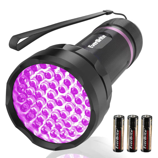 EverBrite UV Flashlight 51 LED Blacklight Flashlights 395nm Black Light Flashlight for Pet Urine Detection Scorpions Dry Stains Bed Bug (Batteries Included) - TaleezDeals