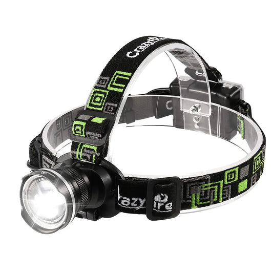 CrazyFire LED Headlamp Super Bright Headlamp Headlight Flashlight 3 Modes Zoomable Headlamps for RuningHikingCampingFishingHunting(Black) - TaleezDeals