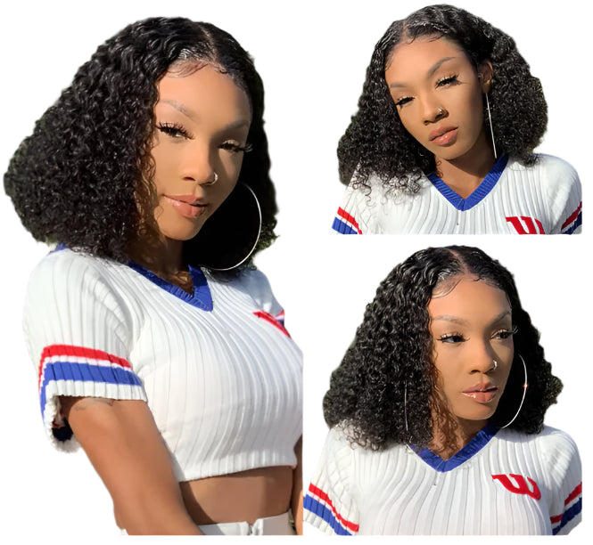 Curly Chic Short Bob Lace Front Wig - TaleezDeals