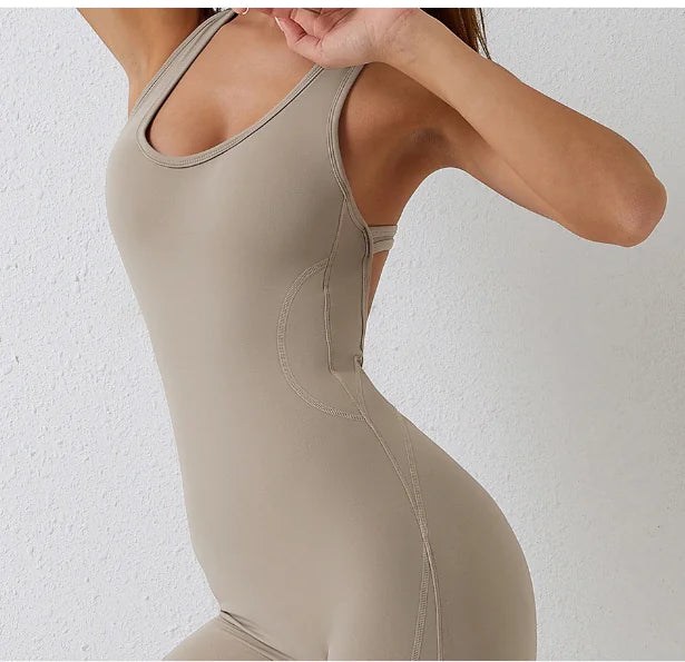 Sculpting Sleeveless Yoga Romper - TaleezDeals