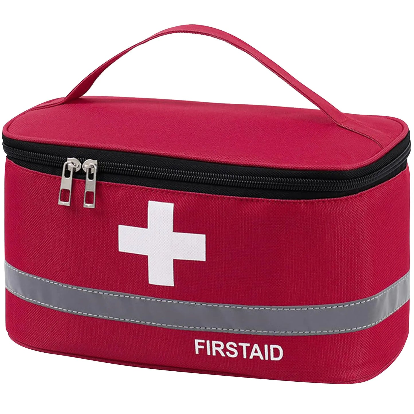 Dafape First Aid Empty Kit Medical Kits Survival Trauma Bag for Emergency Travel Hiking Home Office Car Boat Outdoor Sports Camping Portable Rescue Zipper Pouch (Red) - TaleezDeals