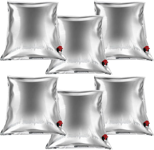 6 Pcs 32 Gallon Camping Water Storage Containers 5.3 Gallon/ 20L Water Bladders Collapsible Emergency Water jug for Camping with Spigot Aluminized for Outdoor Hiking Camping Fishing - TaleezDeals