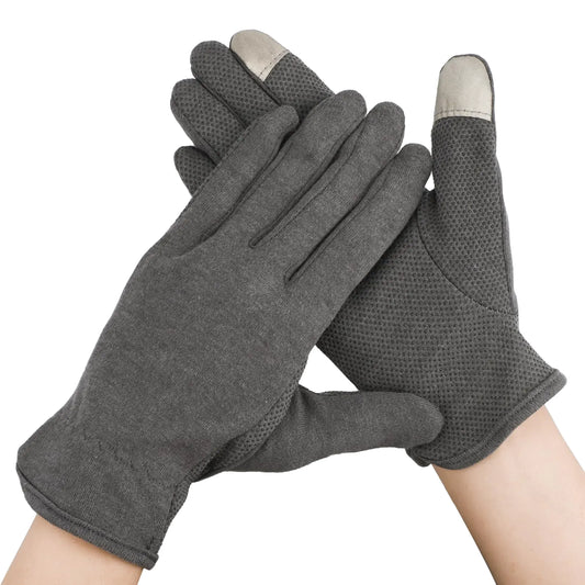 Segbeauty 6 Pairs Cotton Gloves Touchscreen Hand Moisturizing Gloves Overnight for Women Finger Touch Screen Moisturizer Gloves for Dry Hand Non-Slip Cotton Work Gloves Lotion Gloves Gray - TaleezDeals