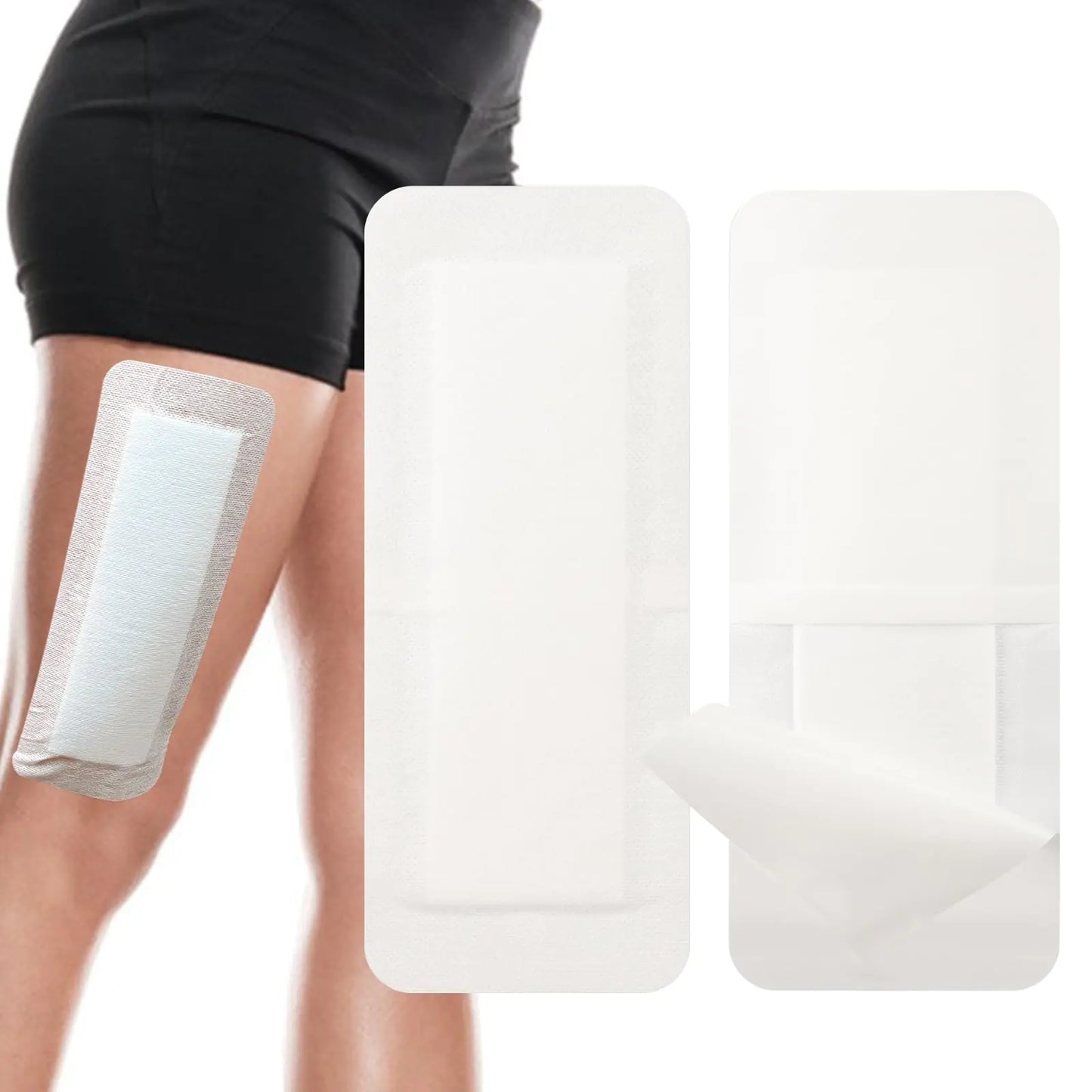 Breathable Adhesive Island Dressing Bandages Wound Bandage Patches Bordered Gauze for Knee Replacement 4" x 10" with Absorbent Non Stick Pad (4" x 10" Breathable Bandage (Pack of 10)) - TaleezDeals