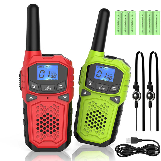 Walkie Talkies for Adults- WokTok Long Range Two Way Radio for Camping Hiking Hand Held Hiking Accessories Camping Gear Xmas Birthday Gift for KidsSOS SirenNOAA Weather Alert2 Radios - TaleezDeals