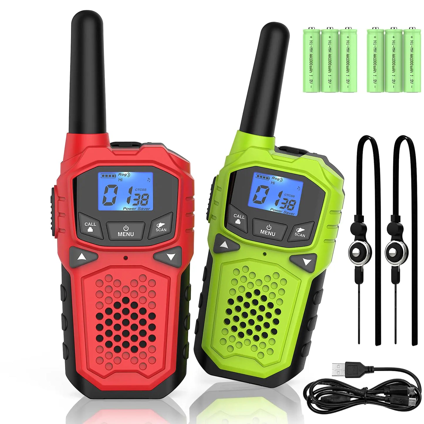 Walkie Talkies for Adults- WokTok Long Range Two Way Radio for Camping Hiking Hand Held Hiking Accessories Camping Gear Xmas Birthday Gift for KidsSOS SirenNOAA Weather Alert2 Radios - TaleezDeals