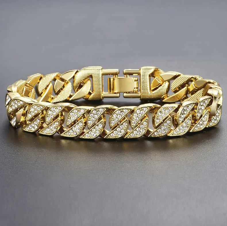 Miami Gold Curb Cuban Bracelet - TaleezDeals