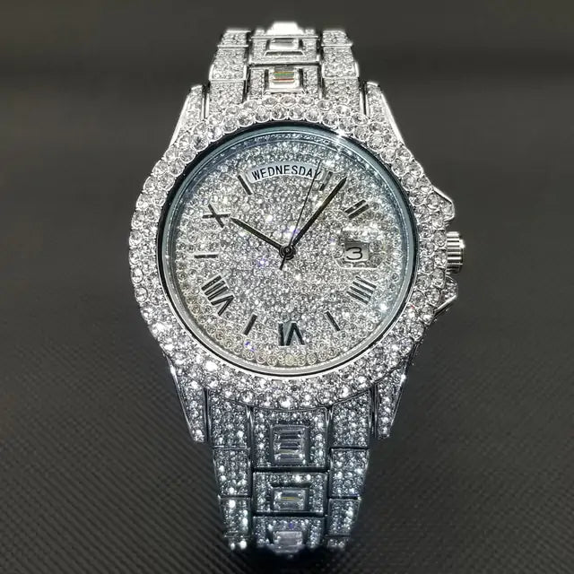 Men's Luxury Crystal Watches - TaleezDeals