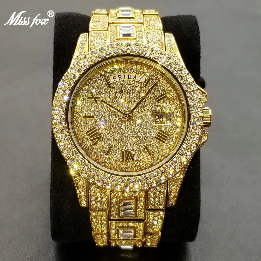 Men's Luxury Crystal Watches - TaleezDeals