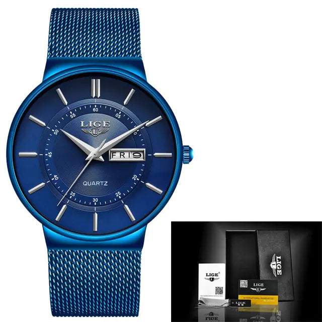 Classy and elegant luxury watch in blue