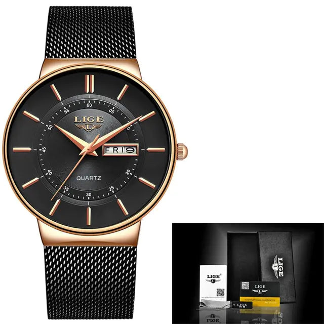 Black and Gold Luxury  wrist watch