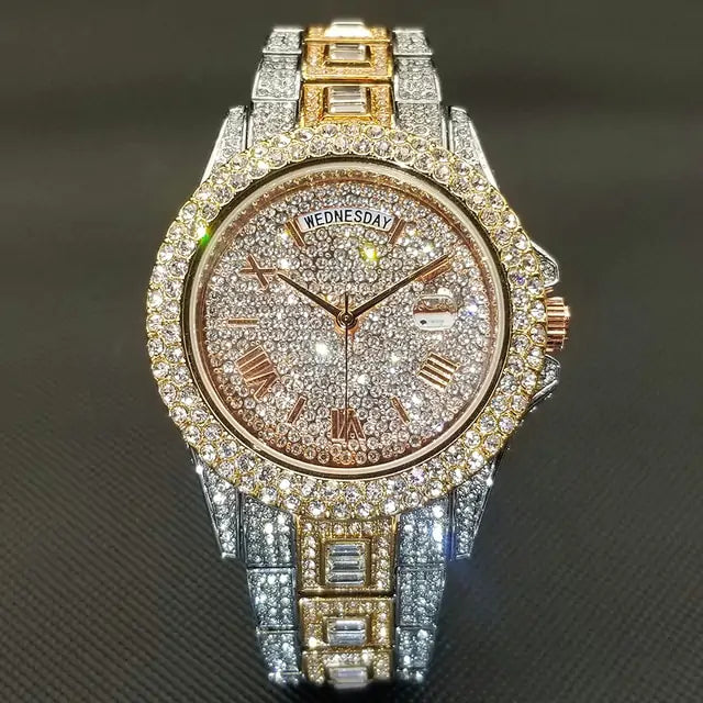 Men's Luxury Crystal Watches - TaleezDeals