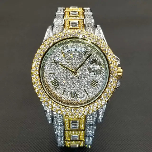 Men's Luxury Crystal Watches - TaleezDeals