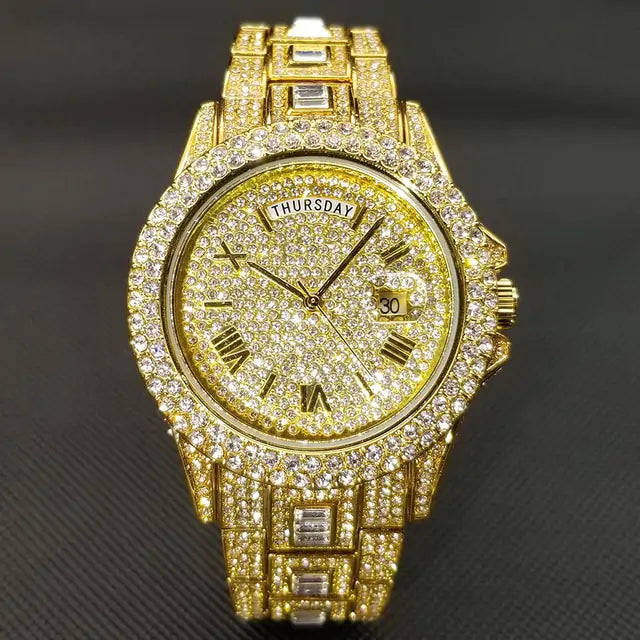 Men's Luxury Crystal Watches - TaleezDeals