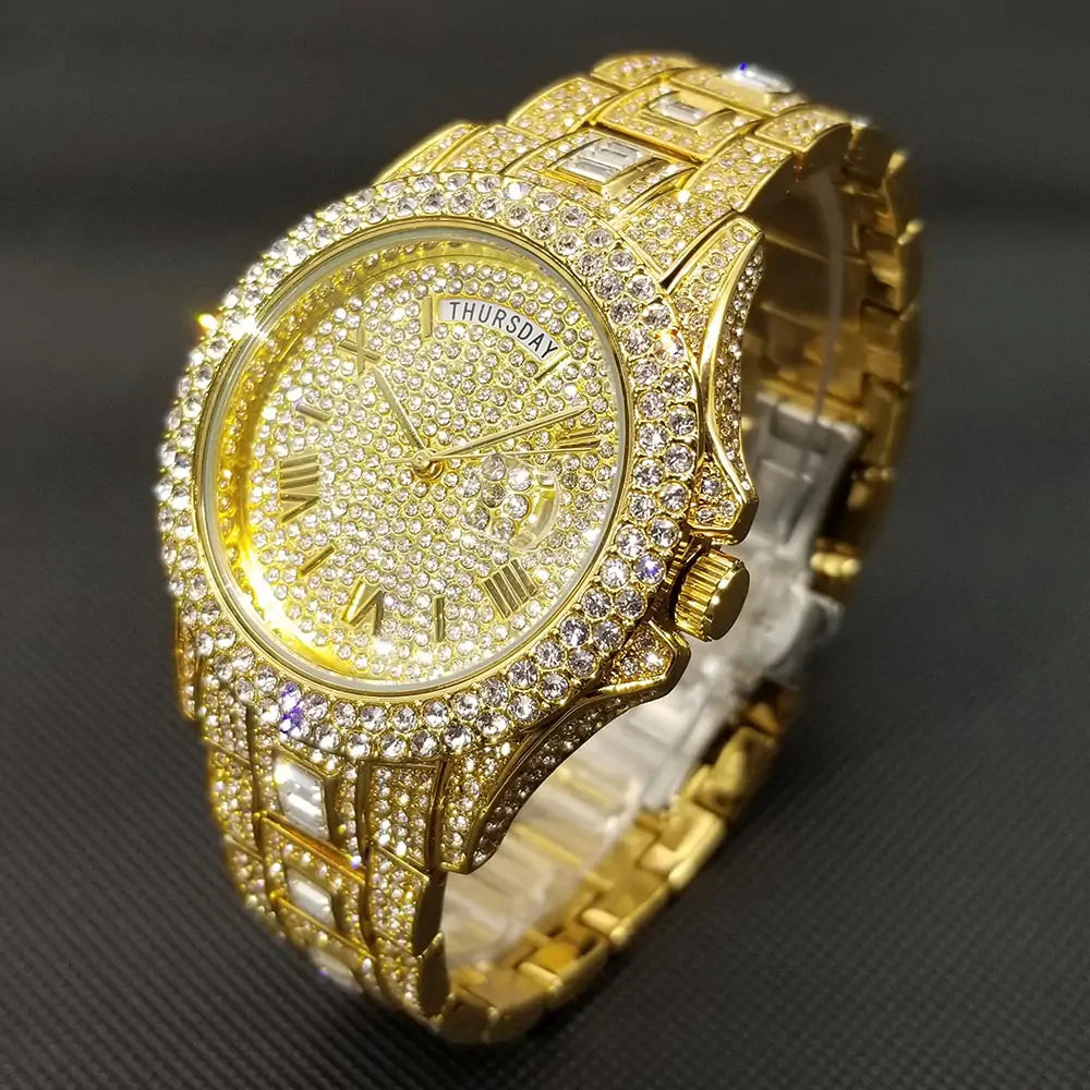 Men's Luxury Crystal Watches - TaleezDeals