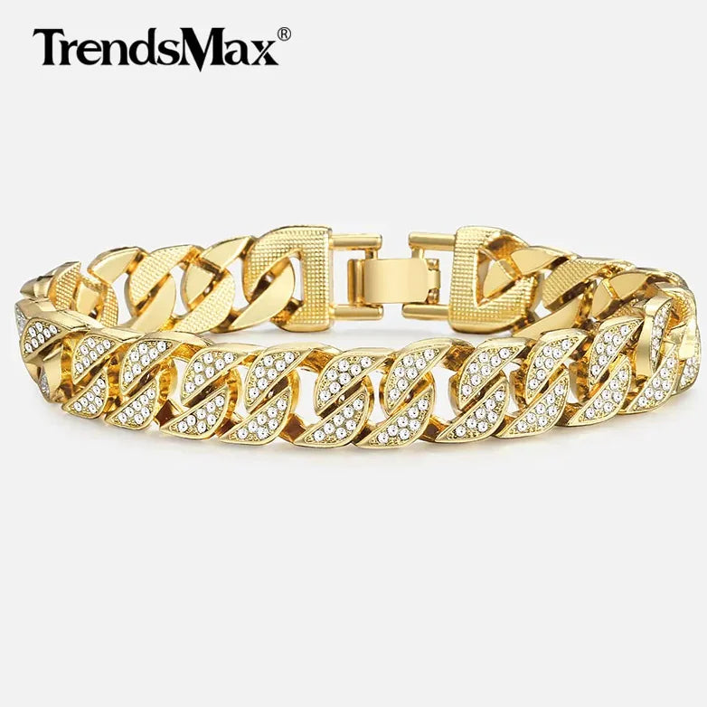 Miami Gold Curb Cuban Bracelet - TaleezDeals