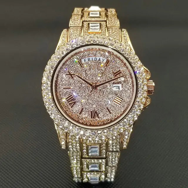 Men's Luxury Crystal Watches - TaleezDeals